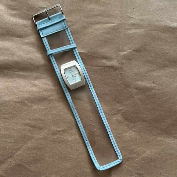Bijoux Terner Accessories - Bijoux Terner Blue Transparent Strap Watch